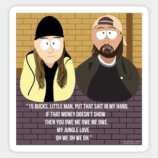 Jay and Silent Bob SouthPark Cartoon Mash-Up Sticker